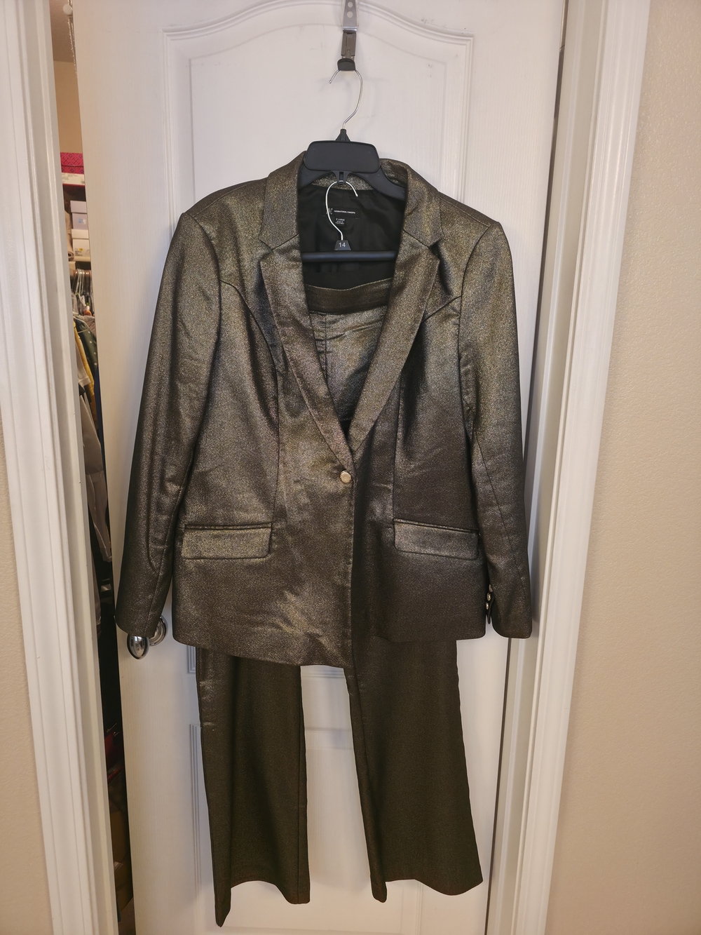 INC International Concepts Metallic Bronze Blazer and Pants